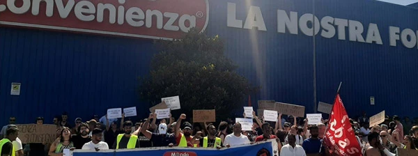 Blockade der Streikenden in Campi Bisenzio.