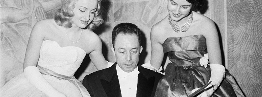 Albert Camus, Nobelpreisträger der Literatur, Stockholm im Dezember 1957.