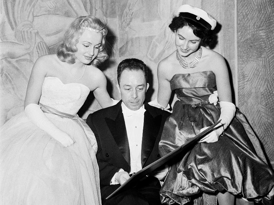Albert Camus, Nobelpreisträger der Literatur, Stockholm im Dezember 1957.