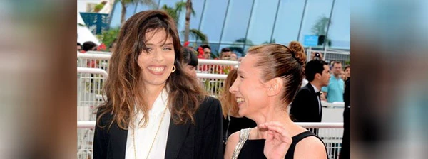 Die französische Filmschauspielerin, Drehbuchautorin und Filmregisseurin Maïwenn (links) in Cannes, 2015.