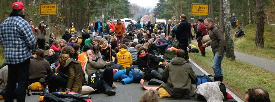 Gorleben, Sitzblockade, November 2011.