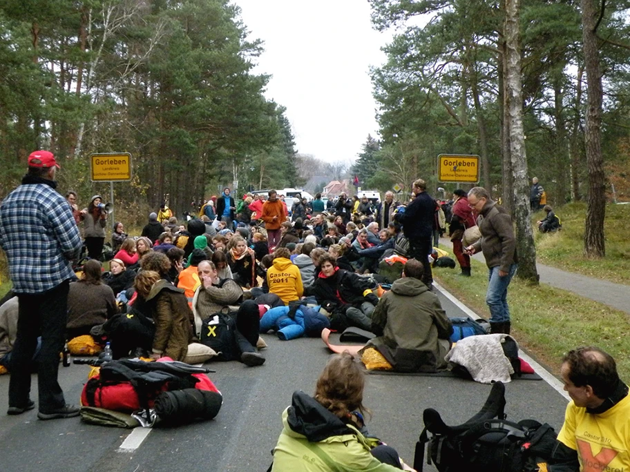 Gorleben, Sitzblockade, November 2011.