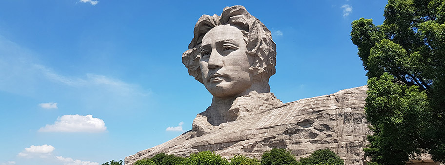 Statue von Mao Zedong in Orangle Isle, Changsha.