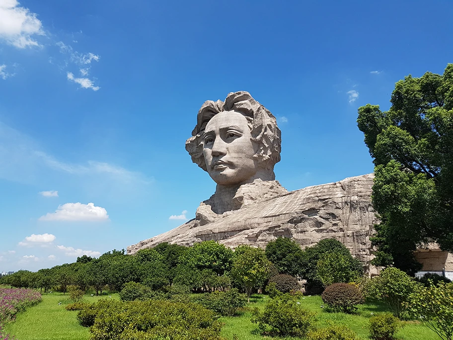 Statue von Mao Zedong in Orangle Isle, Changsha.