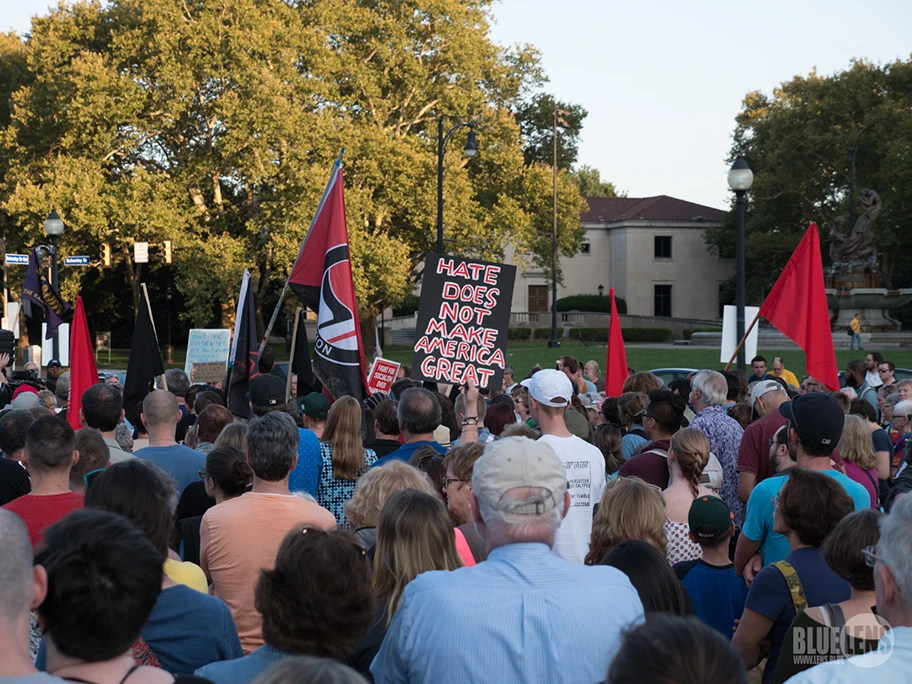 Solidaritäts-Demo in den USA für die Opfer von Charlottesville, 13. August 2017.