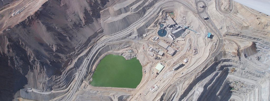 Kupfermine in der Wüste von Chile.