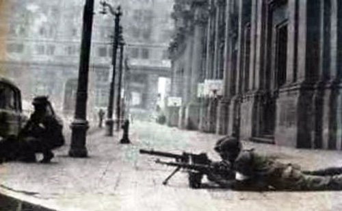 Kampf um das Regierungsgebäude in Santiago de Chile, 29. Juni 1973.