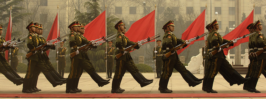 Chinesische Ehrengarde in Peking, März 2007.