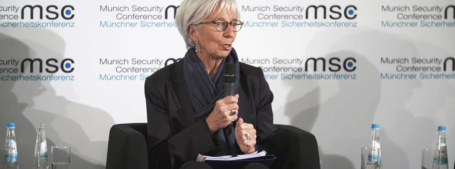 Die geschäftsführende Direktorin des Internationalen Währungsfonds, Christine Lagarde, während der Münchener Sicherheitskonferenz 2018.