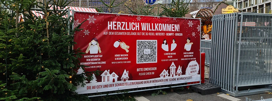 Weihnachstmarkt in Berlin, November 2021.