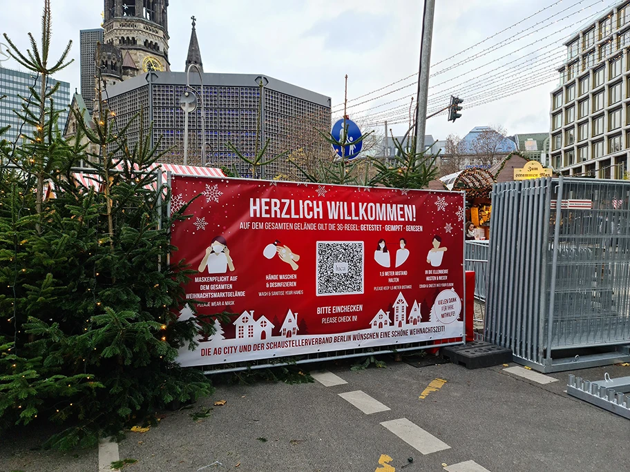 Weihnachstmarkt in Berlin, November 2021.