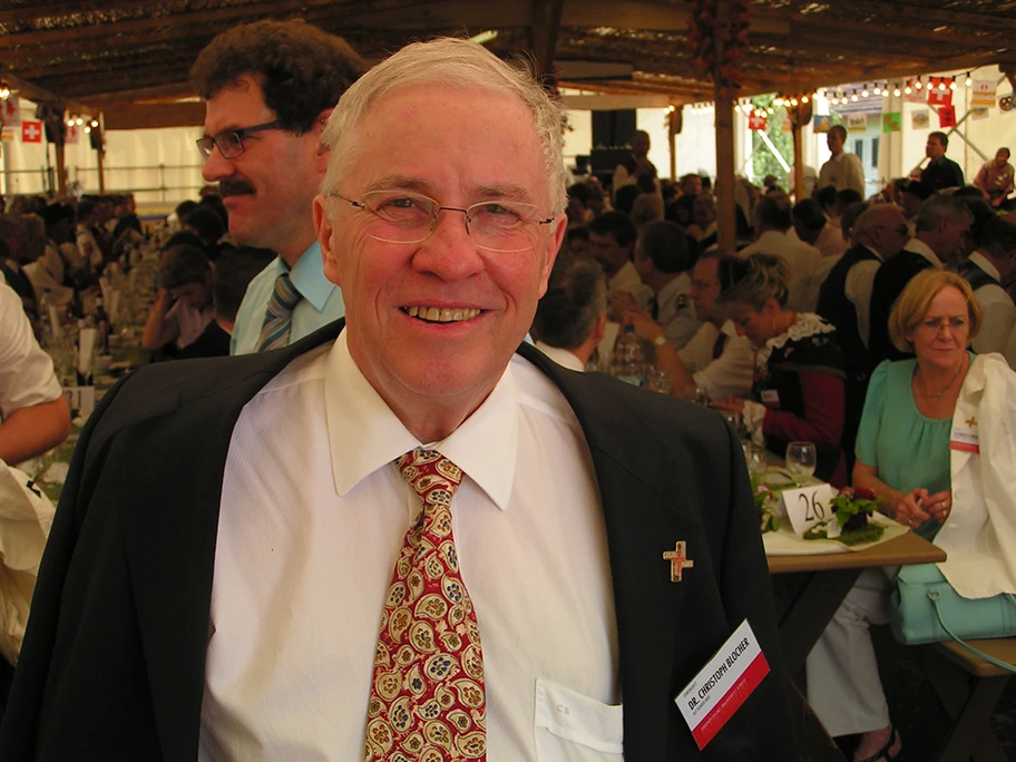 Christoph Blocher am Eidgenössischen Trachtenfest 2010 in Schwyz.