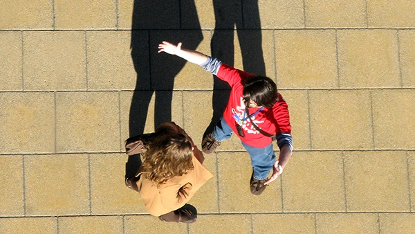 Spendensammler (Chugger) bei der Arbeit.