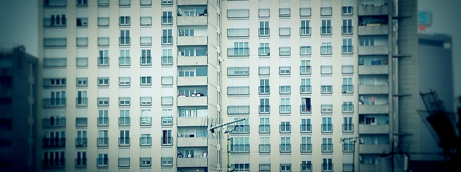 Banlieue in Saint-Denis, Seine-Saint-Denis (Paris).