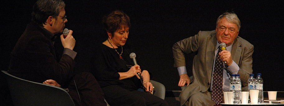 Der französische Regisseur Claude Lanzmann (rechts im Bild).