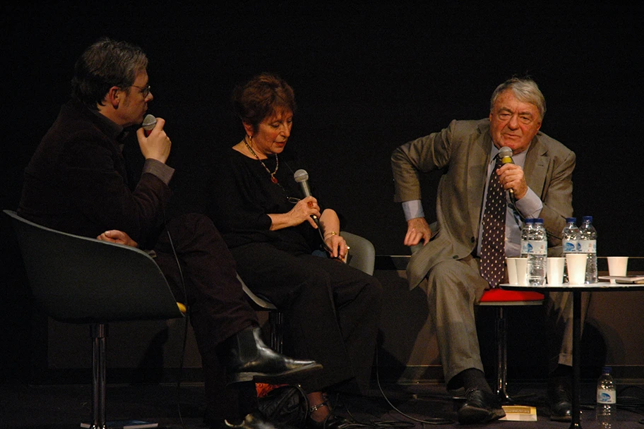 Der französische Regisseur Claude Lanzmann (rechts im Bild).