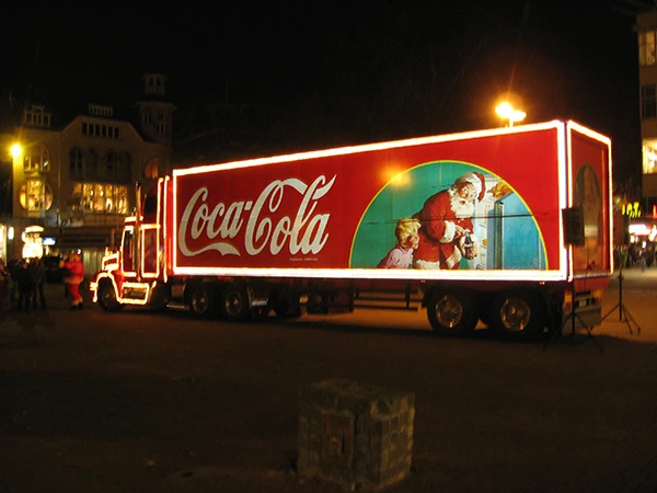 Coca-Cola-Weihnachtstruck in Utrecht.