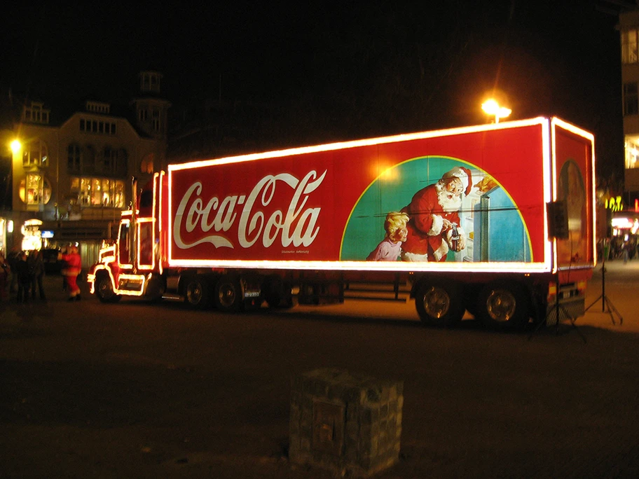 Coca-Cola-Weihnachtstruck in Utrecht.