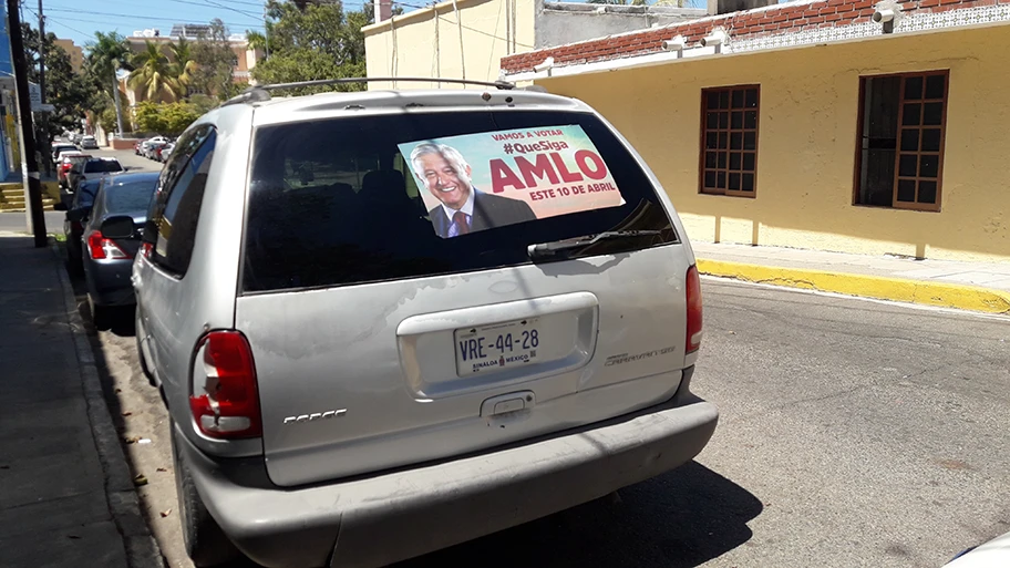 Wahlwerbung für Mexikos Präsident López Obrador, März 2022.