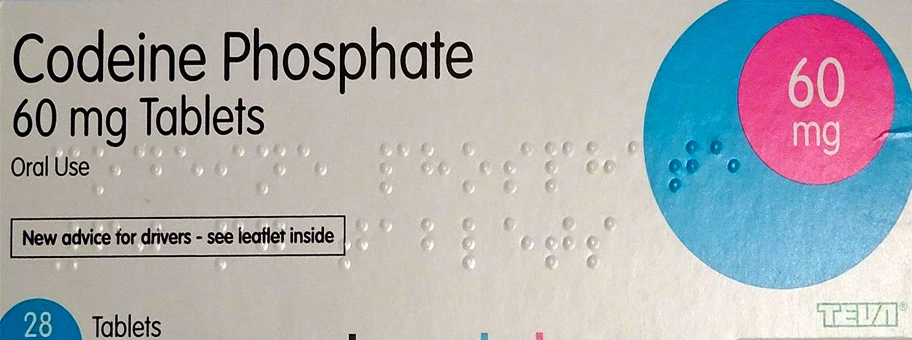 Eine Packung mit Kodein-Tabletten der Teva Pharmaceutical Industries.