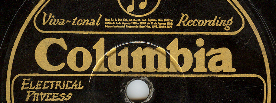 Columbia Schallplatte aus dem Jahr 1920.