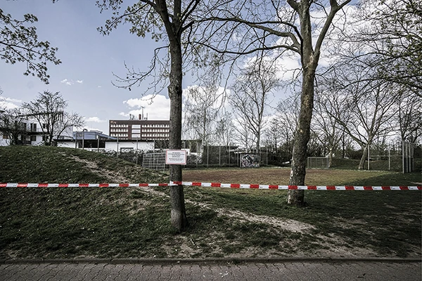 Frankfurt Fechenheim während den Corona-Massnahmen, März 2020.