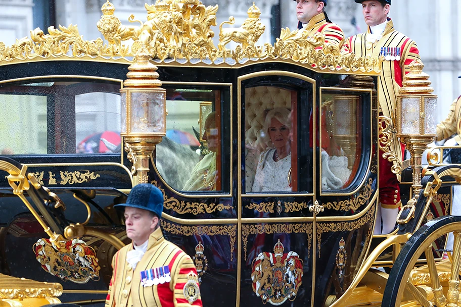 Charles und Camilla während der Krönungszeremonie am 6. Mai 2023.