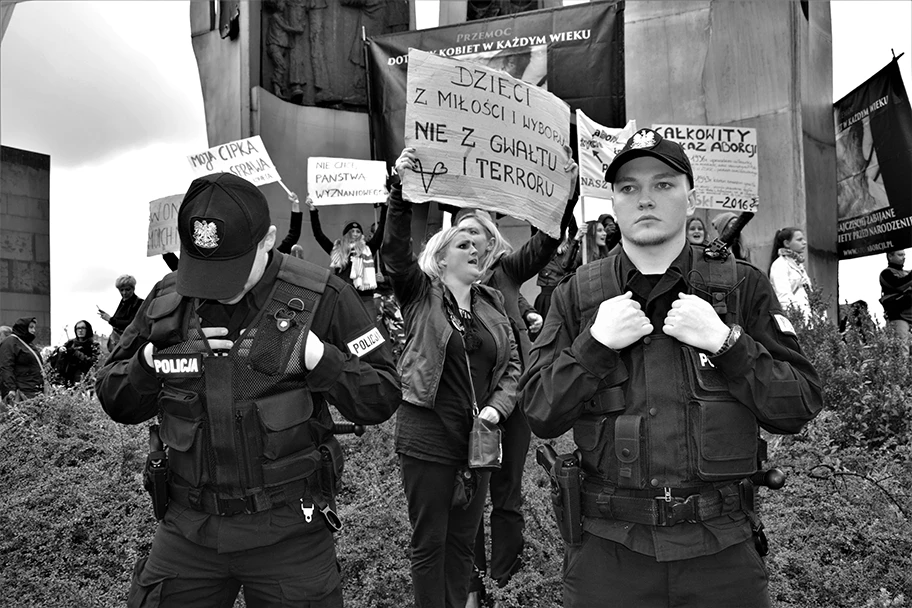 Demonstration für das Recht auf Abtreibung in Danzig, Polen.