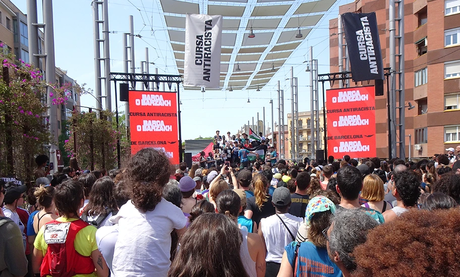 Antirassistischer Lauf in Barcelona, 1. Juni 2025.