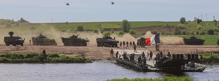 Französische Einheit bei dem NATO-Manöver «Defender Europe» bei Lomza in Polen, Mai 2022.