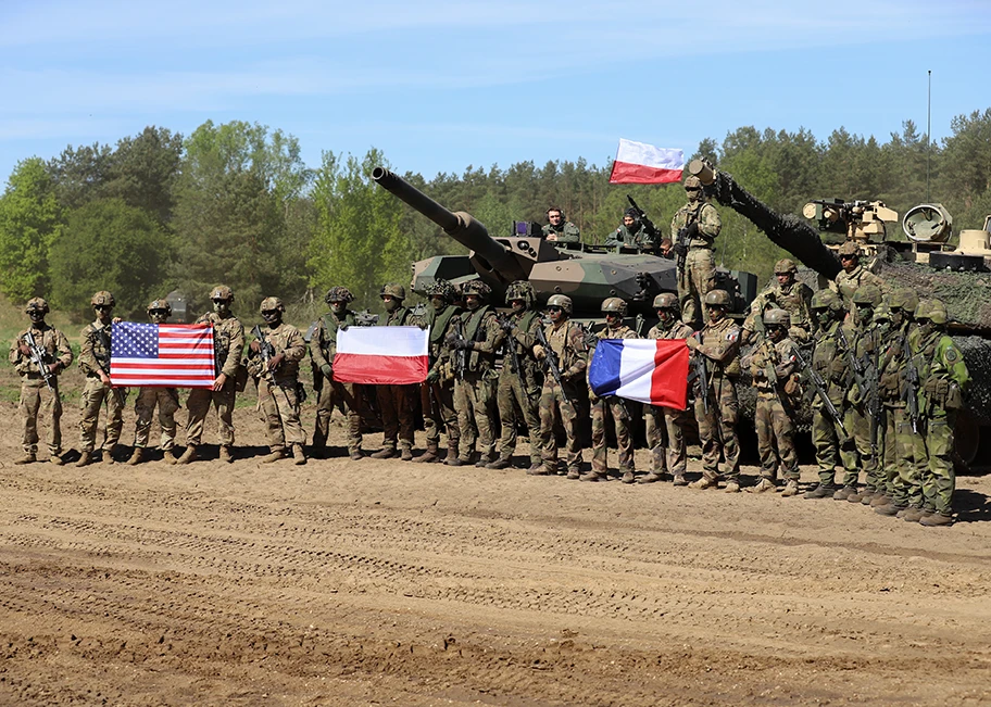 NATO-Manöver in Lomza, Polen, Mai 2022.