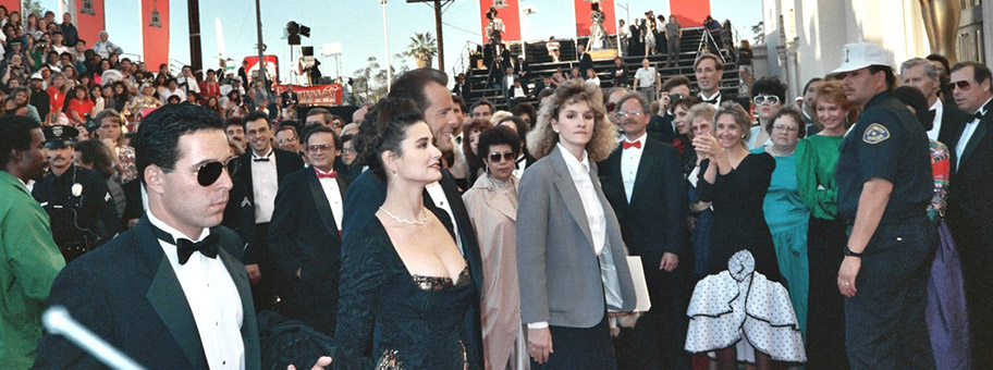 Demi Moore und Bruce Willis an der Oscar Verleihung 1989.