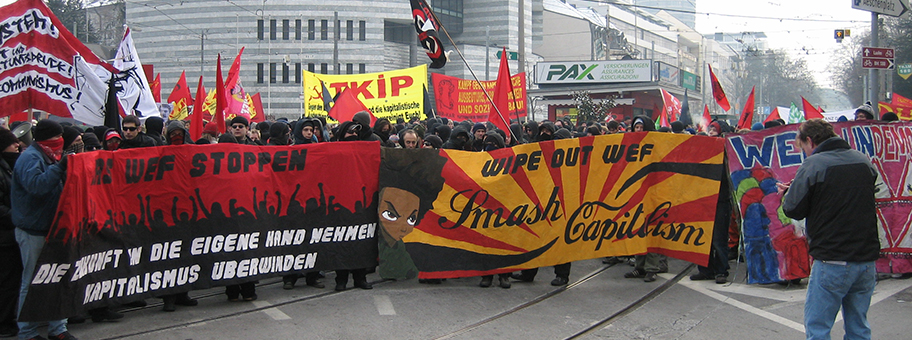 Demonstration gegen das WEF am 28. Januar 2006 in Basel.