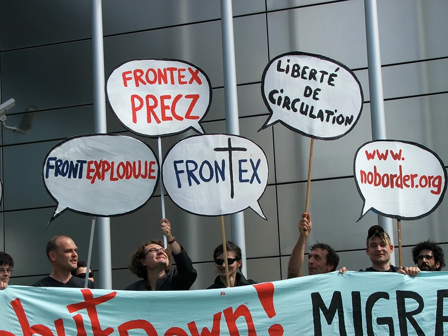 Shut Down FRONTEX Demonstration 2008 in Warschau.