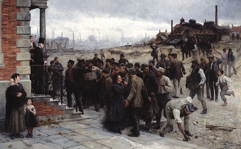 Streik in der Region Charleroi (1886).
