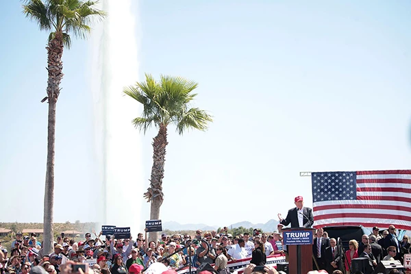 Donald Trump bei einer Rede in Fountain Hills, Arizona.