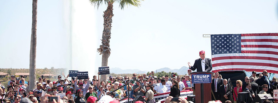 Donald Trump bei einer Rede in Fountain Hills, Arizona.