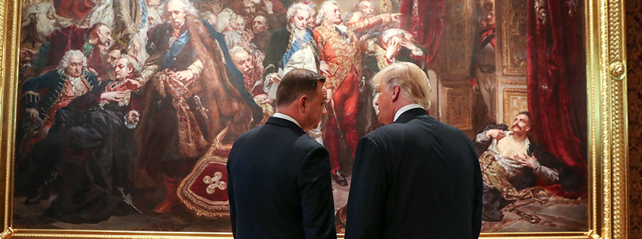 Donald Trump mit dem polnischen Präsident Andrzej Duda in Warschau, Juli 2017.