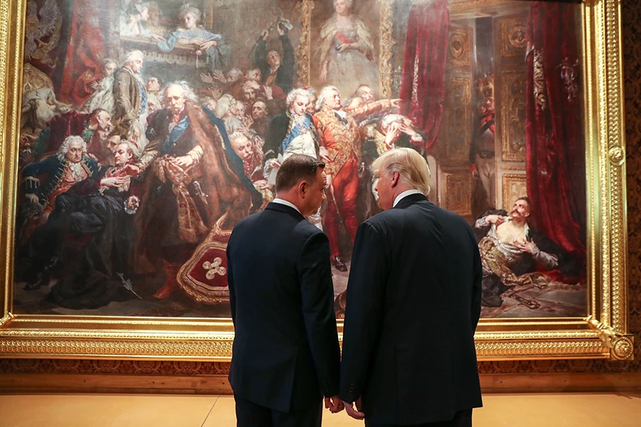 Donald Trump mit dem polnischen Präsident Andrzej Duda in Warschau, Juli 2017.