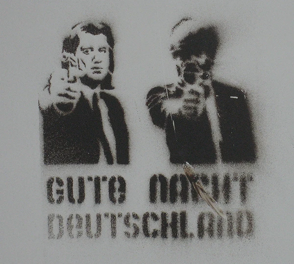Street-Art in Dortmund zum Pulp Fiction-Film.