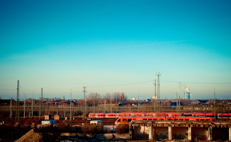 Szene am Dortmunder Hauptbahnhof.