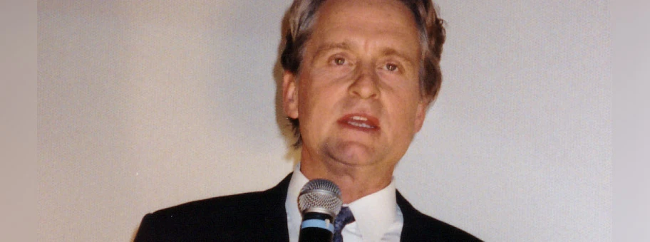 Michael Douglas im Cinedom Kino von Köln, Januar 1997.