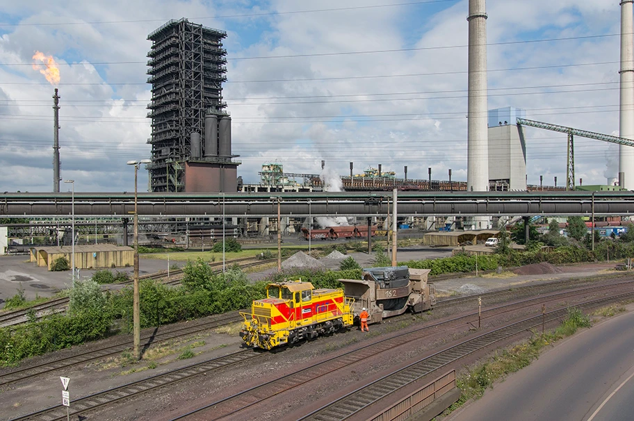 Stahlwerk in Duisburg von Thyssenkrupp.