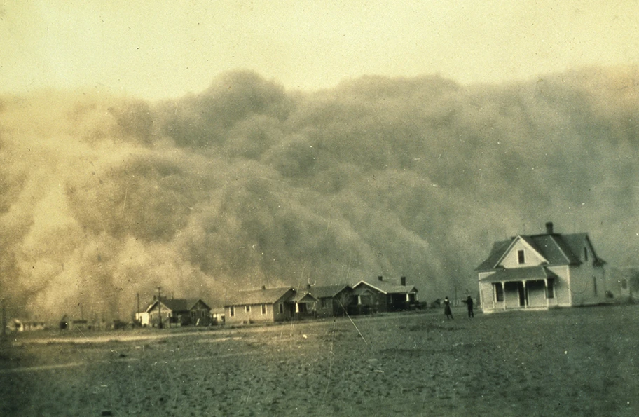 Sandsturm in Stratford, Texas, April 1935.