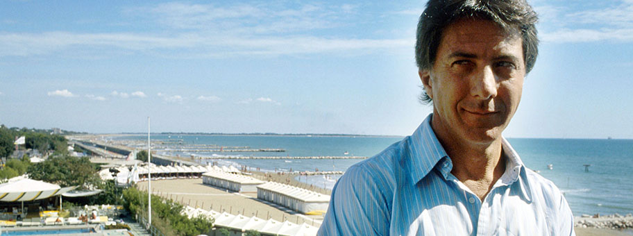 Der US-Schauspieler Dustin Hoffman am Filmfestival von Venedig, 1984.