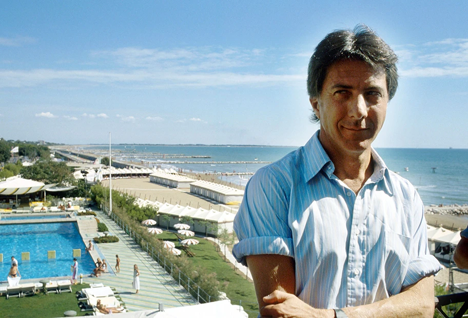 Der US-Schauspieler Dustin Hoffman am Filmfestival von Venedig, 1984.