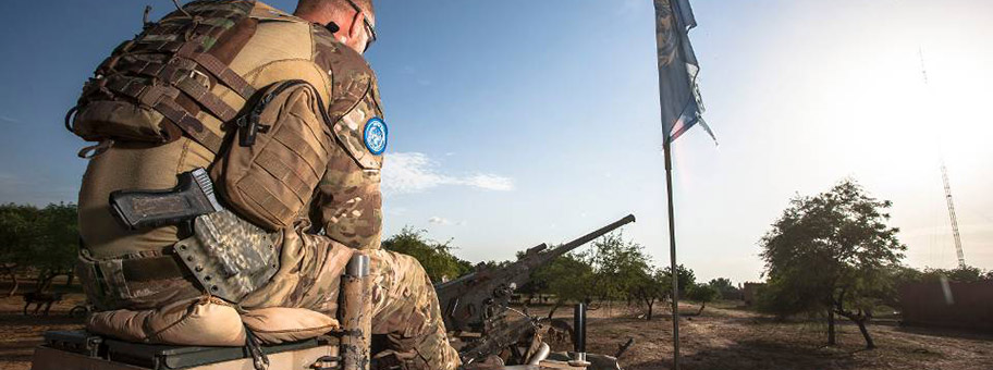 Niederländischer MINUSMA-Soldat in Mali, September 2014.