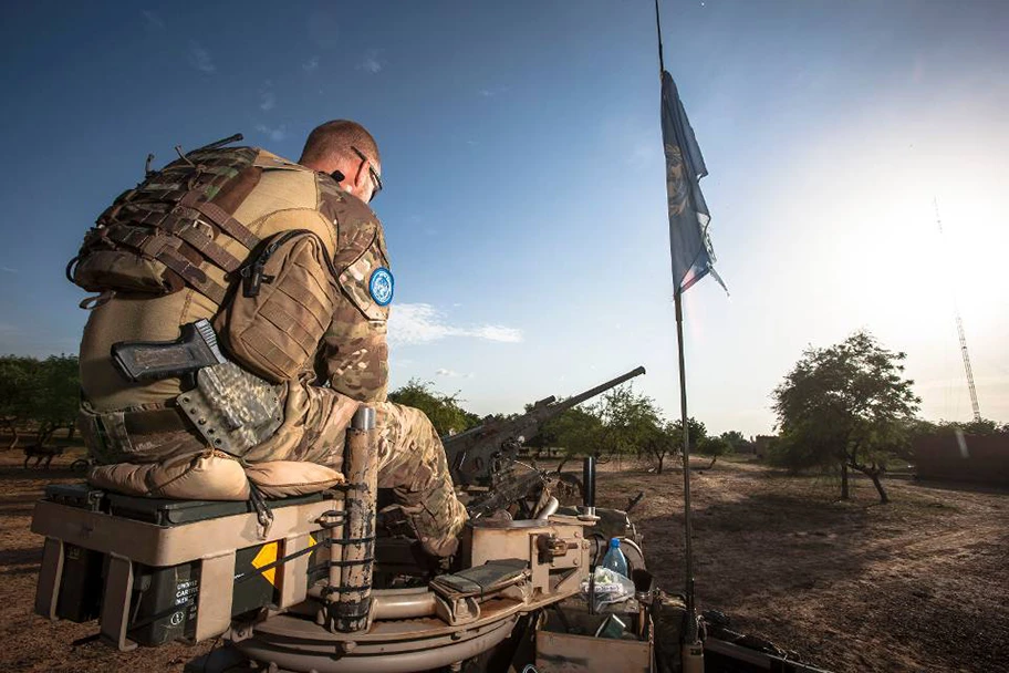 Niederländischer MINUSMA-Soldat in Mali, September 2014.