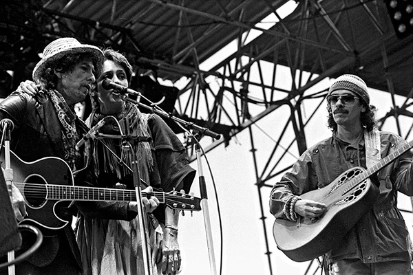 Joan Baez und Bob Dylan am Bürgerrechtsmarsch in Washington, D.C., 28. August 1963.