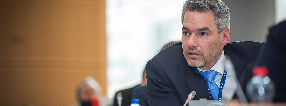 Karl Nehammer, österreichischer Bundesminister für Inneres, März 2019.